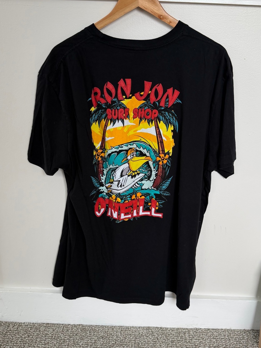 O'Neill Black Ron Jon Surf Shop Short-Sleeve Surf Graphic Tee XXL Mens